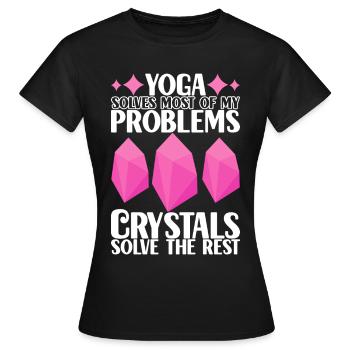 Yoga Yogi Relax - T-shirt Femme - noir - Devant - AI Model Female 172 dark (172cm)