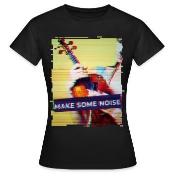 Geige Design im grunge Punk Look Geigenspieler - Frauen T-Shirt - Schwarz - Vorne - AI Model Female 172 dark (172cm)