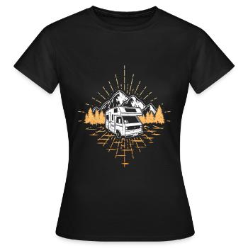 Camping-car Camping-car - T-shirt Femme - noir - Devant - AI Model Female 172 dark (172cm)