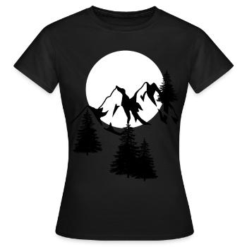 Nature lovers Mountains Alps Tyrol South Tyrol Alm - Women's T-Shirt - black - Front - AI Model Female 172 dark (172cm)