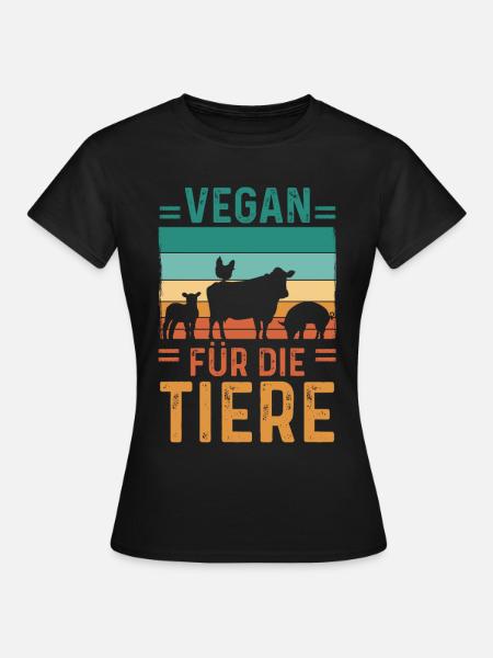Veganer Vegan - Frauen T-Shirt - Schwarz