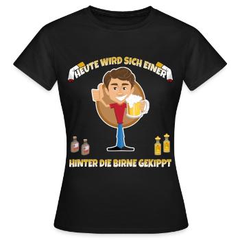 Stag Party Alcohol and Celebration Saying - Women's T-Shirt - black - Front - AI Model Female 172 dark (172cm)
