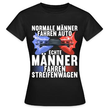 Polizei Polizist - Frauen T-Shirt - Schwarz - Vorne - AI Model Female 172 dark (172cm)