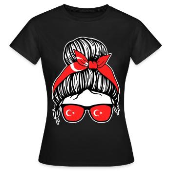 Türkiye Turquie turque - T-shirt Femme - noir - Devant - AI Model Female 172 dark (172cm)