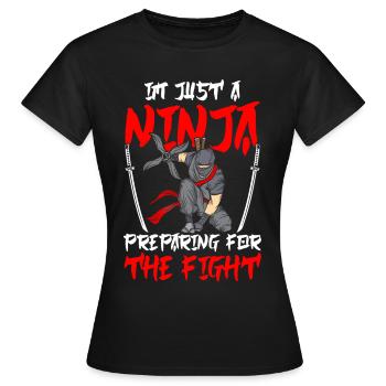 Ninja - Women's T-Shirt - black - Front - AI Model Female 172 dark (172cm)