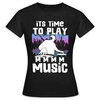 Disc Jockey DJ Rave Synthesizer Geschenk CD Mixer - Frauen T-Shirt - Schwarz - Vorne - AI Model Female 172 dark (172cm)