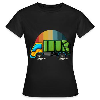 Müllmann Geschenk Müll Müllabfuhr Abfall Beruf - Frauen T-Shirt - Schwarz - Vorne - AI Model Female 172 dark (172cm)