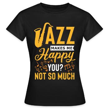 Jazz - T-shirt Femme - noir - Devant - AI Model Female 172 dark (172cm)