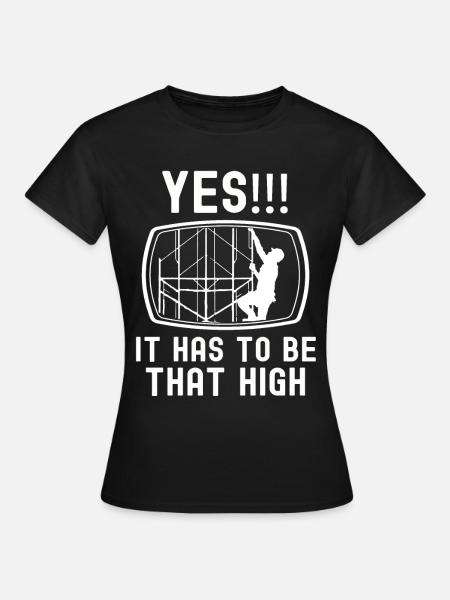 Gerüstbauer Geschenk Arbeit Beruf Bauarbeiter Job - Dame-T-shirt - sort