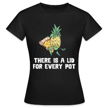 Ananas - T-shirt Femme - noir - Devant - AI Model Female 172 dark (172cm)