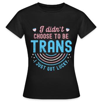 Trans Transgender Transsexual Gift Queer - Women's T-Shirt - black - Front - AI Model Female 172 dark (172cm)
