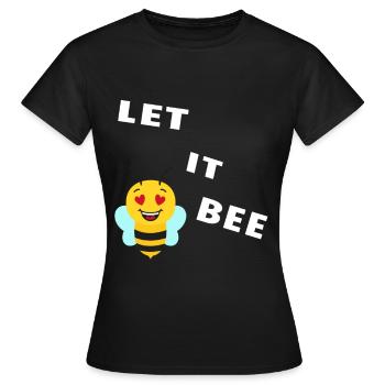 Les abeilles laissent-le faire - T-shirt Femme - noir - Devant - AI Model Female 172 dark (172cm)