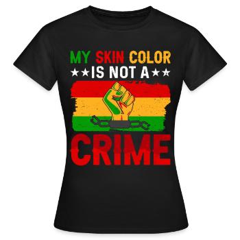 Mois de l’histoire des Noirs Histoire des Noirs Américain - T-shirt Femme - noir - Devant - AI Model Female 172 dark (172cm)
