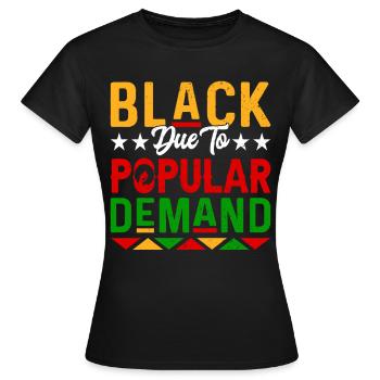 Mois de l’histoire des Noirs Histoire des Noirs Américain - T-shirt Femme - noir - Devant - AI Model Female 172 dark (172cm)