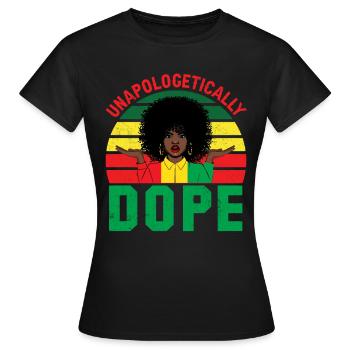 Mois de l’histoire des Noirs Histoire des Noirs Américain - T-shirt Femme - noir - Devant - AI Model Female 172 dark (172cm)