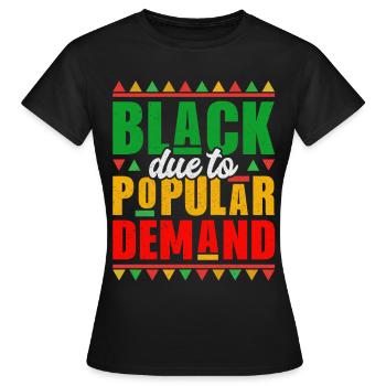 Mois de l’histoire des Noirs Histoire des Noirs Américain - T-shirt Femme - noir - Devant - AI Model Female 172 dark (172cm)