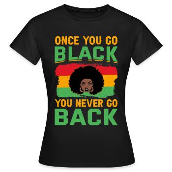Mois de l’histoire des Noirs Histoire des Noirs Américain - T-shirt Femme - noir - Devant - AI Model Female 172 dark (172cm)