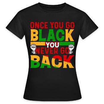Mois de l’histoire des Noirs Histoire des Noirs Américain - T-shirt Femme - noir - Devant - AI Model Female 172 dark (172cm)