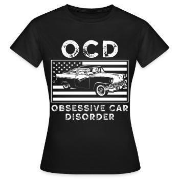 Désordre obsessionnel de la voiture TOC - T-shirt Femme - noir - Devant - AI Model Female 172 dark (172cm)