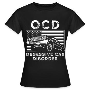 Désordre obsessionnel de la voiture TOC - T-shirt Femme - noir - Devant - AI Model Female 172 dark (172cm)