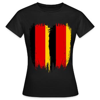Germany Flag Germany - Women's T-Shirt - black - Front - AI Model Female 172 dark (172cm)