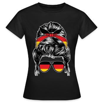 Allemand Allemand Allemagne - T-shirt Femme - noir - Devant - AI Model Female 172 dark (172cm)