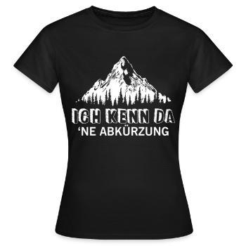 Abréviation de montagne Randonnée Alpes Nature en plein air - T-shirt Femme - noir - Devant - AI Model Female 172 dark (172cm)