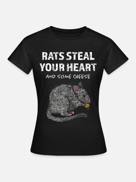 Ratte Ratten Rattenbesitzer Rattenliebhaber - Dame-T-shirt - sort
