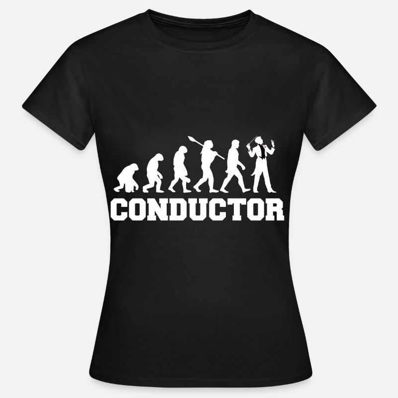 Dirigent Evolution Orchester Konzert Musik - Frauen T-Shirt - Schwarz