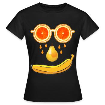 Sommer Früchte - Frauen T-Shirt - Schwarz - Vorne - AI Model Female 172 dark (172cm)