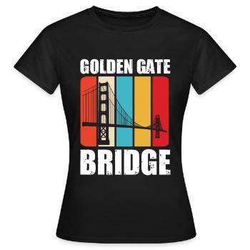 Golden Gate Bridge Californie Baie de San Francisco - T-shirt Femme - noir - Devant - AI Model Female 172 dark (172cm)