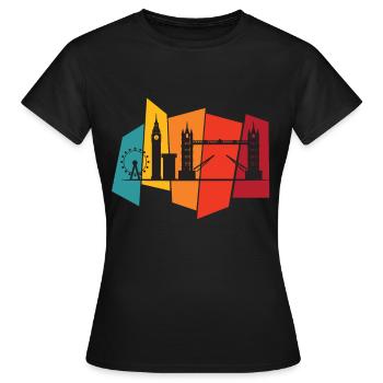 Big Ben Tower Bridge Westminster London England - Frauen T-Shirt - Schwarz - Vorne - AI Model Female 172 dark (172cm)