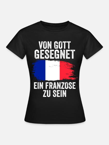 Frankreich Franzose Französisches - Frauen T-Shirt - Schwarz