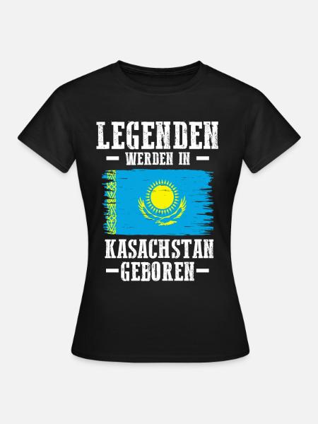 Kasachstan Kasache Kasachisches - Frauen T-Shirt - Schwarz