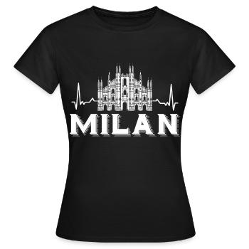 Mailänder Dom Mailand Herzschlag Domkirche - Frauen T-Shirt - Schwarz - Vorne - AI Model Female 172 dark (172cm)