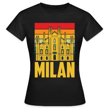 Mailänder Dom in Mailand Italien Domkirche - Frauen T-Shirt - Schwarz - Vorne - AI Model Female 172 dark (172cm)