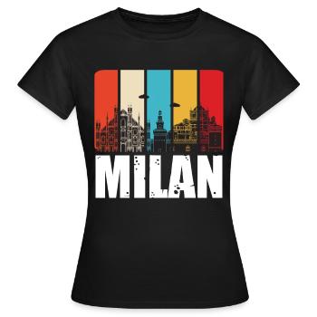 Mailand Italien Mailänder Dom - Frauen T-Shirt - Schwarz - Vorne - AI Model Female 172 dark (172cm)