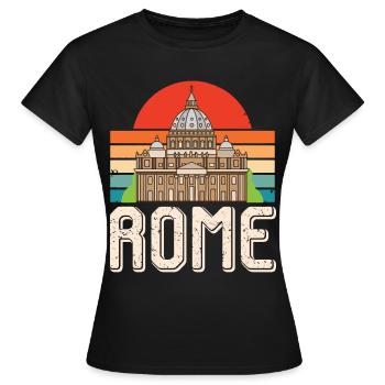Rom Vatikan Italien Römer Sunrise italienisch - Frauen T-Shirt - Schwarz - Vorne - AI Model Female 172 dark (172cm)