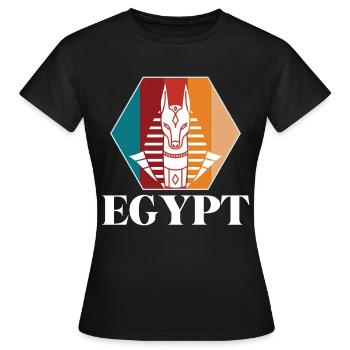 Anubis Egypte Sphinx Pyramide de Gizeh - T-shirt Femme - noir - Devant - AI Model Female 172 dark (172cm)