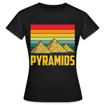 Pyramide Egypte Sphinx Gizeh Anubis - T-shirt Femme - noir - Devant - AI Model Female 172 dark (172cm)