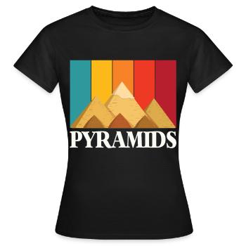 Pyramides Gizeh Egypte Rétro Sphinx - T-shirt Femme - noir - Devant - AI Model Female 172 dark (172cm)