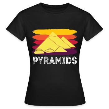 Pyramide de Gizeh Egypte Sphinx Anubis - T-shirt Femme - noir - Devant - AI Model Female 172 dark (172cm)