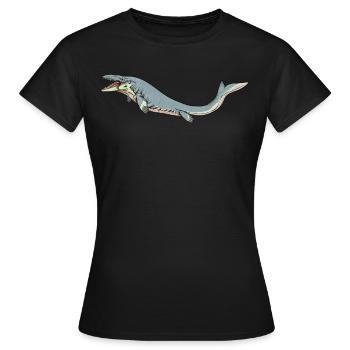 Mosasaurus I Marine Repiel Cretaceous Fossils - Women's T-Shirt - black - Front - AI Model Female 172 dark (172cm)