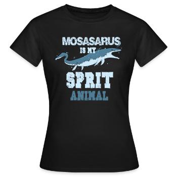 Mosasaurus I Marine Repiel Cretaceous Fossils - Women's T-Shirt - black - Front - AI Model Female 172 dark (172cm)