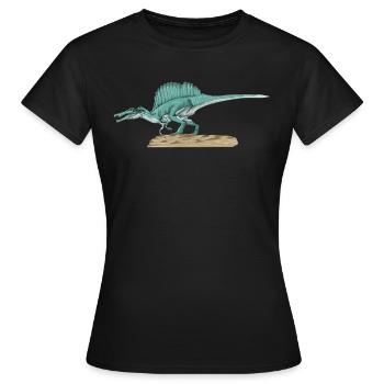 Spinosaurus I Thorn Lizard Cretaceous Fossil - Women's T-Shirt - black - Front - AI Model Female 172 dark (172cm)