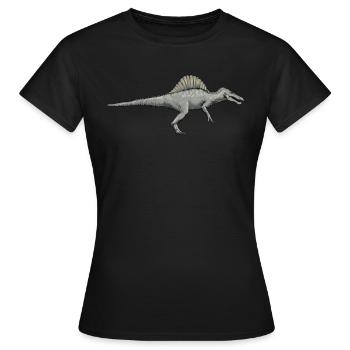 Spinosaurus I Thorn Lizard Cretaceous Fossil - Women's T-Shirt - black - Front - AI Model Female 172 dark (172cm)