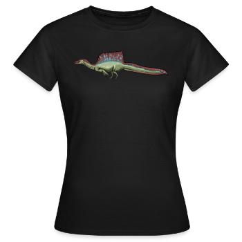 Spinosaurus I Thorn Lizard Cretaceous Fossil - Women's T-Shirt - black - Front - AI Model Female 172 dark (172cm)