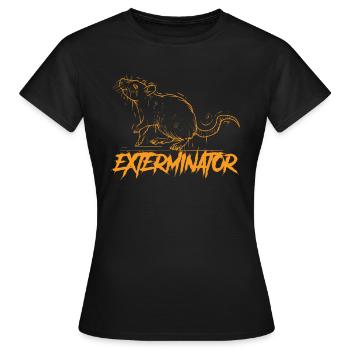 Kammerjäger I Ungeziefer Motiv für - Frauen T-Shirt - Schwarz - Vorne - AI Model Female 172 dark (172cm)
