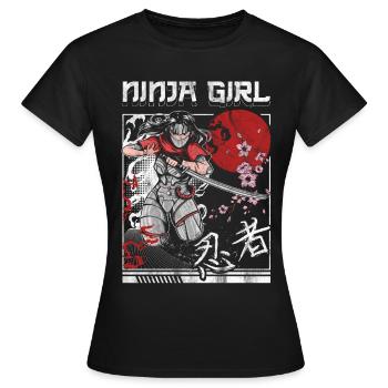 Ninja Geschenk Karate Ninjutsu Judo Samurai Japan - Frauen T-Shirt - Schwarz - Vorne - AI Model Female 172 dark (172cm)