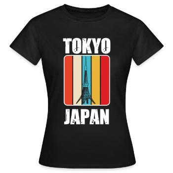 Tokyo Japon Tourisme Asie - T-shirt Femme - noir - Devant - AI Model Female 172 dark (172cm)